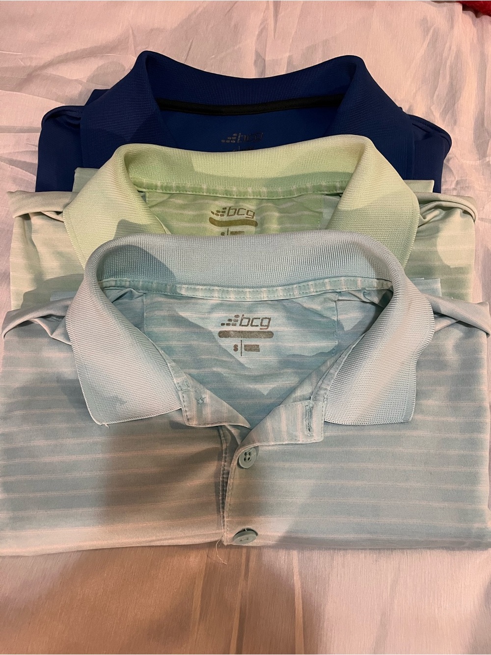 3 bcg polo shirts